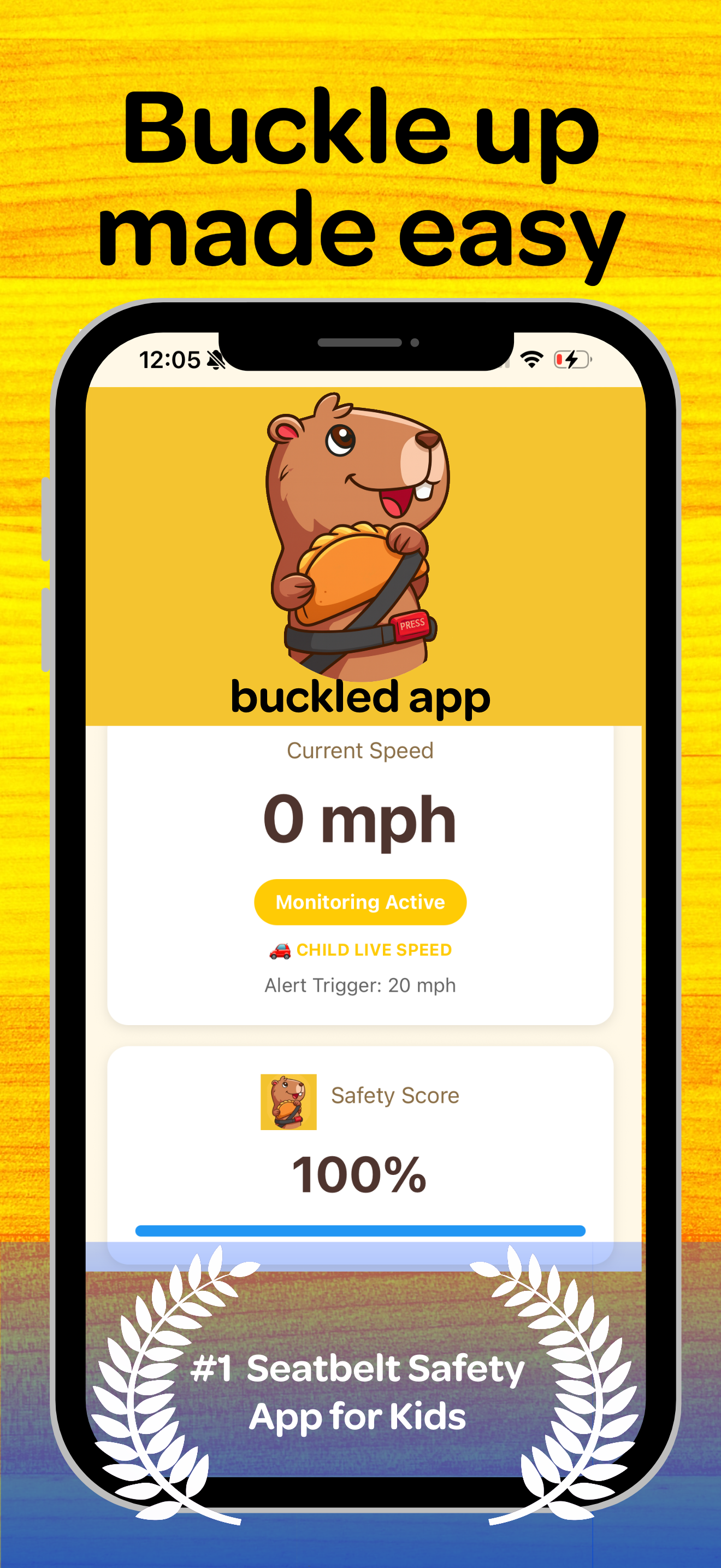 Buckle up made easy - 0 mph with 100% safety