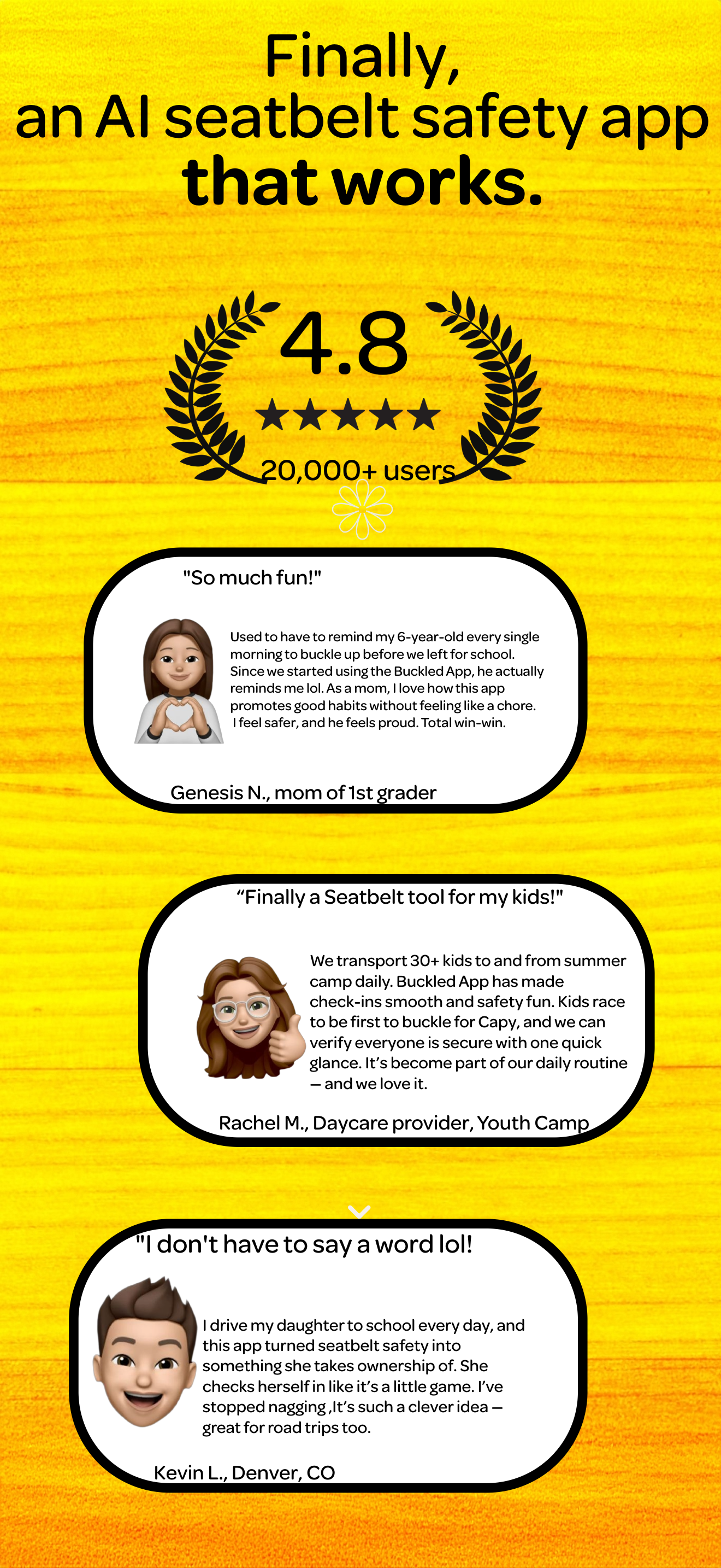 AI seatbelt safety app that works - 4.8 star rating